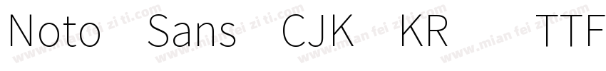 Noto Sans CJK KR (TTF) Bold字体转换